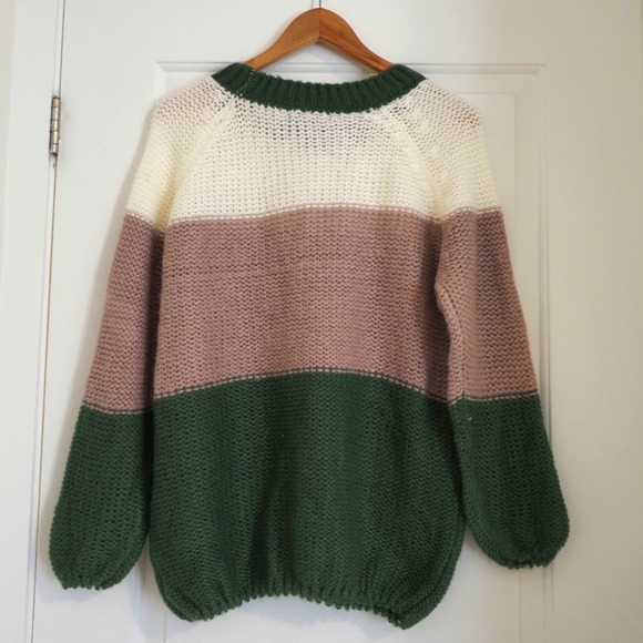 Woven colourblock sweater - Picture 3 of 3